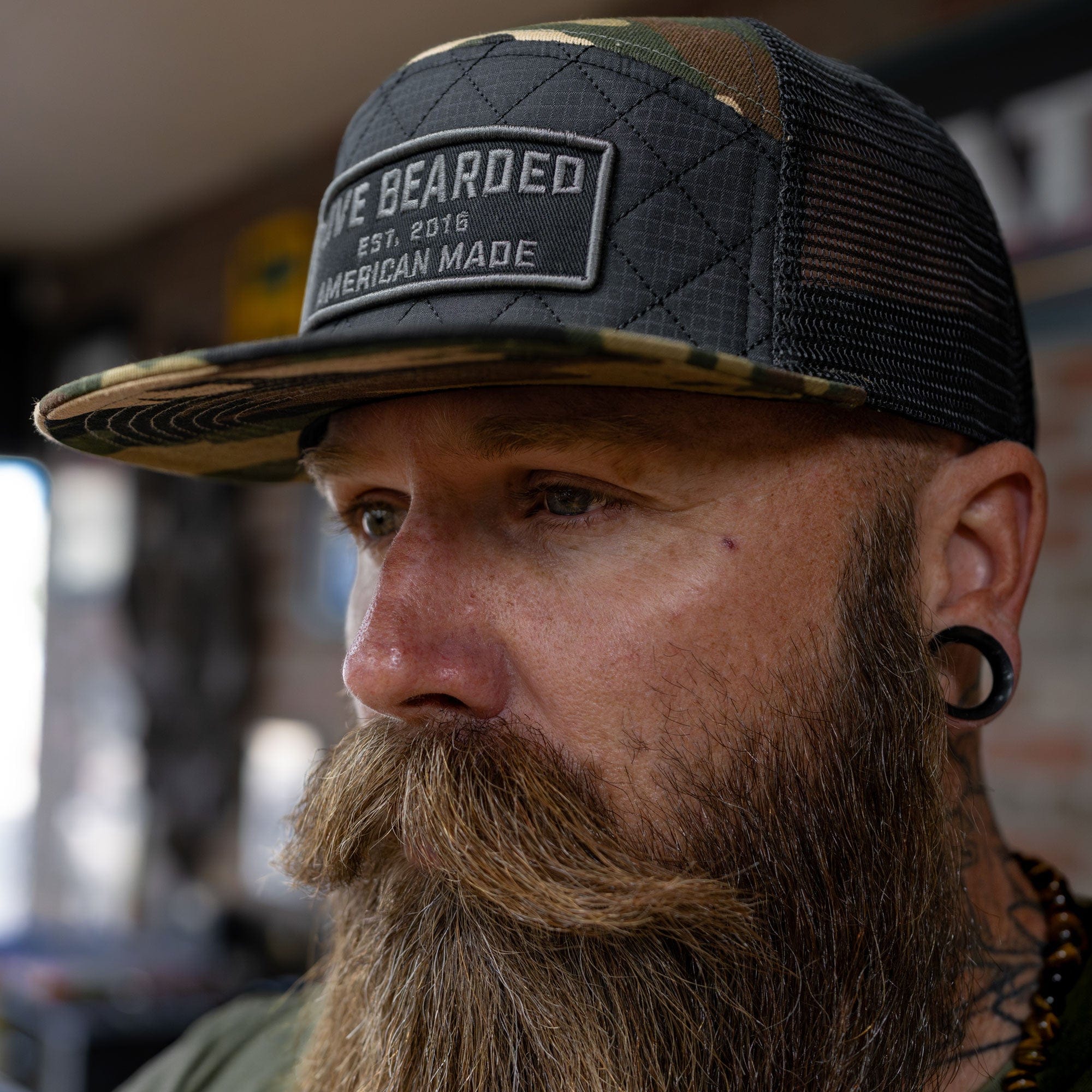 American Strong 6 Panel Waffle Hat - Image 8