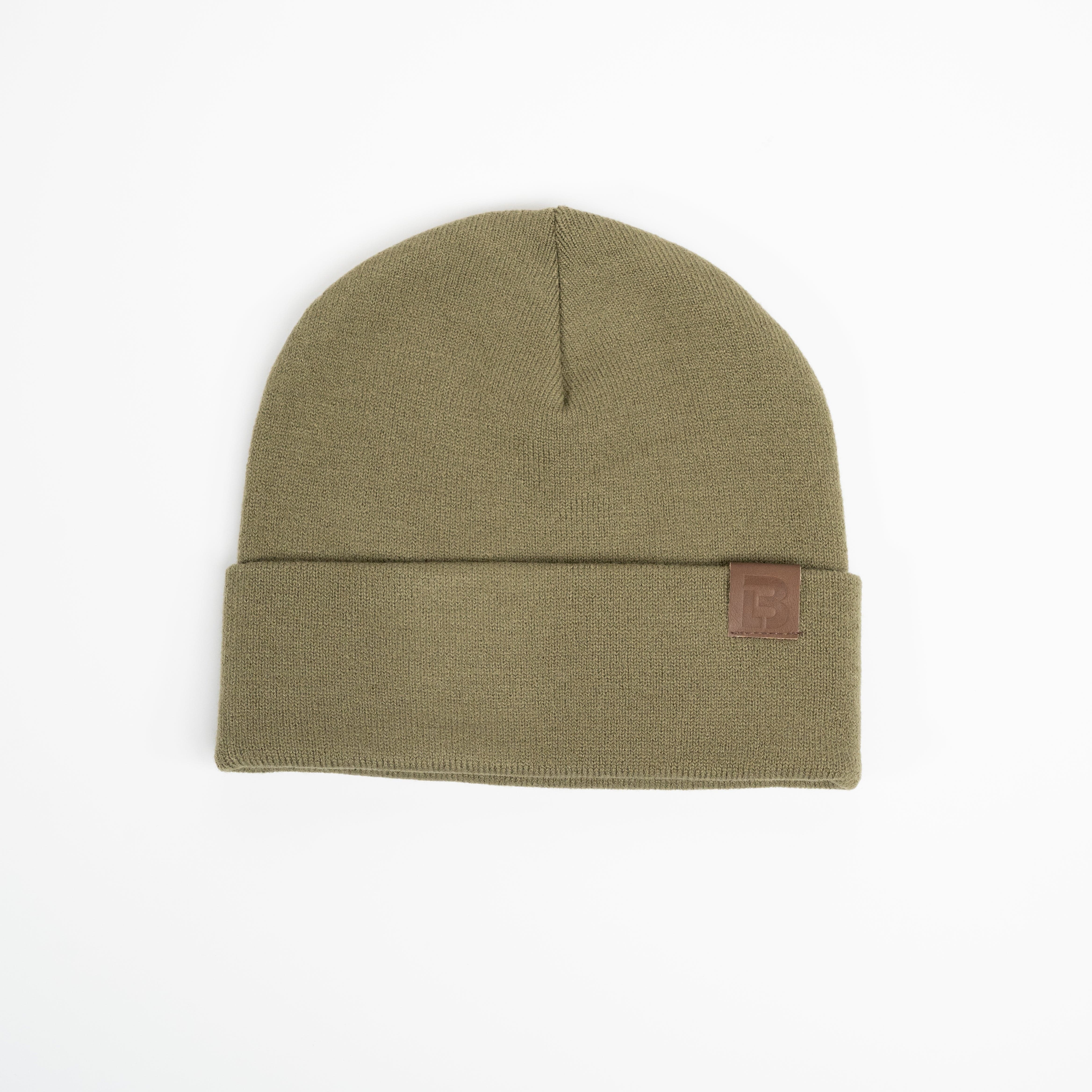 LB Leather Tab Beanie